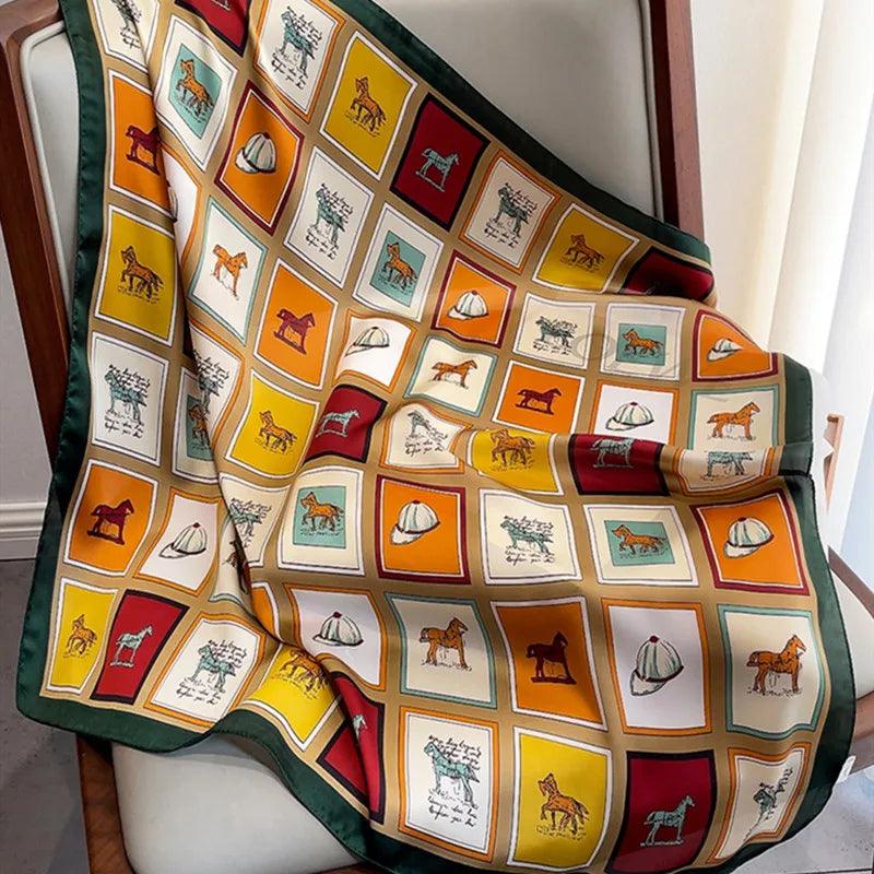 Lenço de Cetim Elegante 70x70cm – A Tendência Luxuosa para Mulheres Sofisticadas!