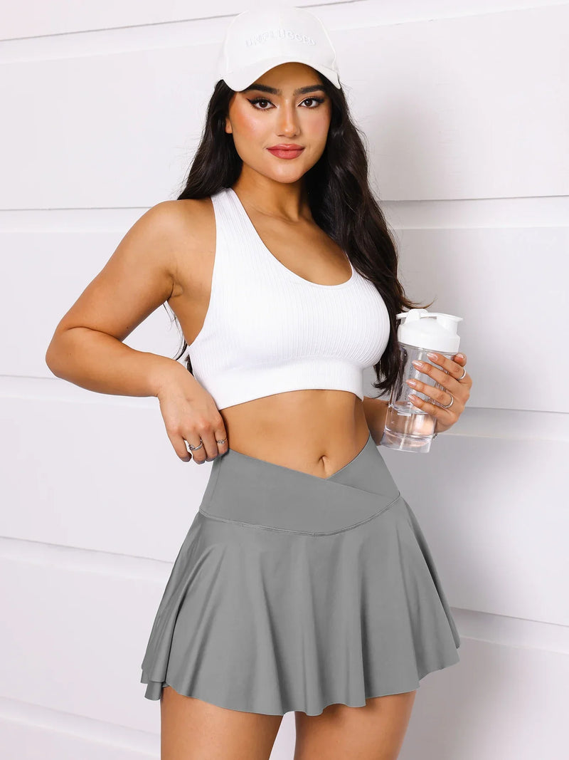 Kit 3 Saias Fitness Plissadas com Bolsos – Estilo, conforto e praticidade para treinos, tênis e looks casuais ao ar livre!