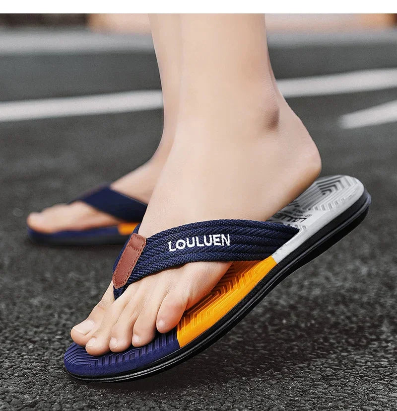 Estilo e Conforto nos Seus Pés – Chinelo Masculino de Verão com Design Atemporal e Respirabilidade Perfeita para a Praia!