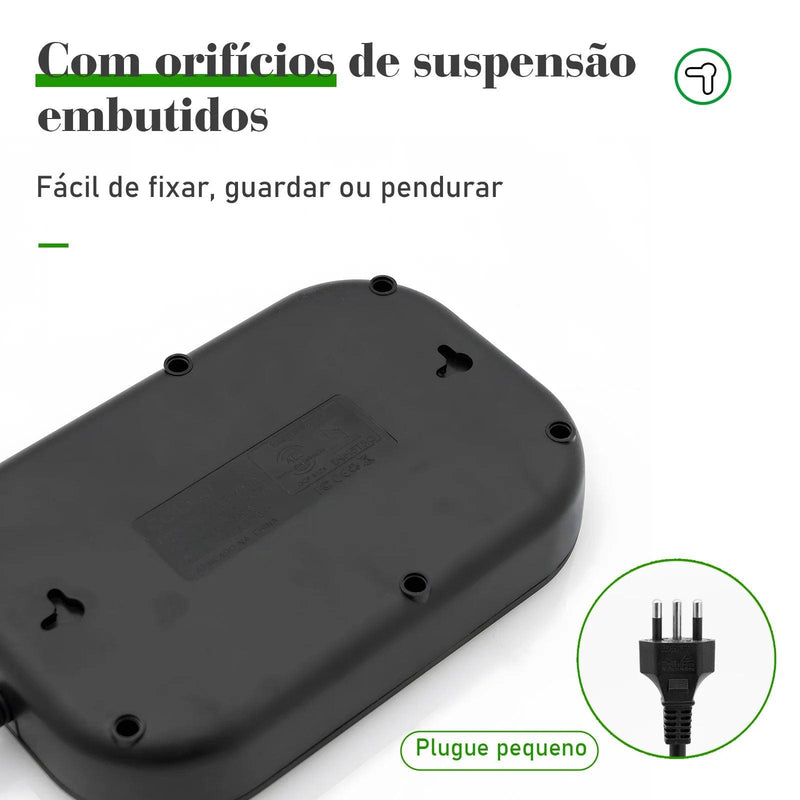 Mais Que Uma Extensão: A Solução Elétrica Completa com Filtro, USB e Alcance Extra!