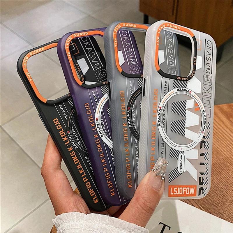 Capa Magnética Fosca de Luxo para iPhone 12 a 16 Pro Max – MagSafe, À Prova de Choque, Carregamento Sem Fio e Estilo Premium