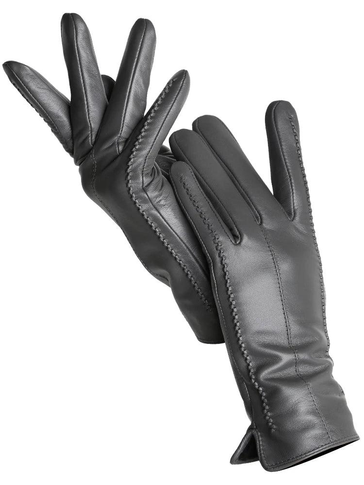 Descubra as Luvas Femininas que Unem Elegância, Calor e Tecnologia — Couro Premium com Toque Sensível!