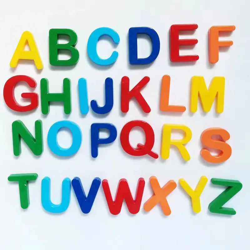Aprenda o Alfabeto Brincando: Letras Magnéticas Coloridas que Transformam a Geladeira em uma Sala de Aula Divertida!