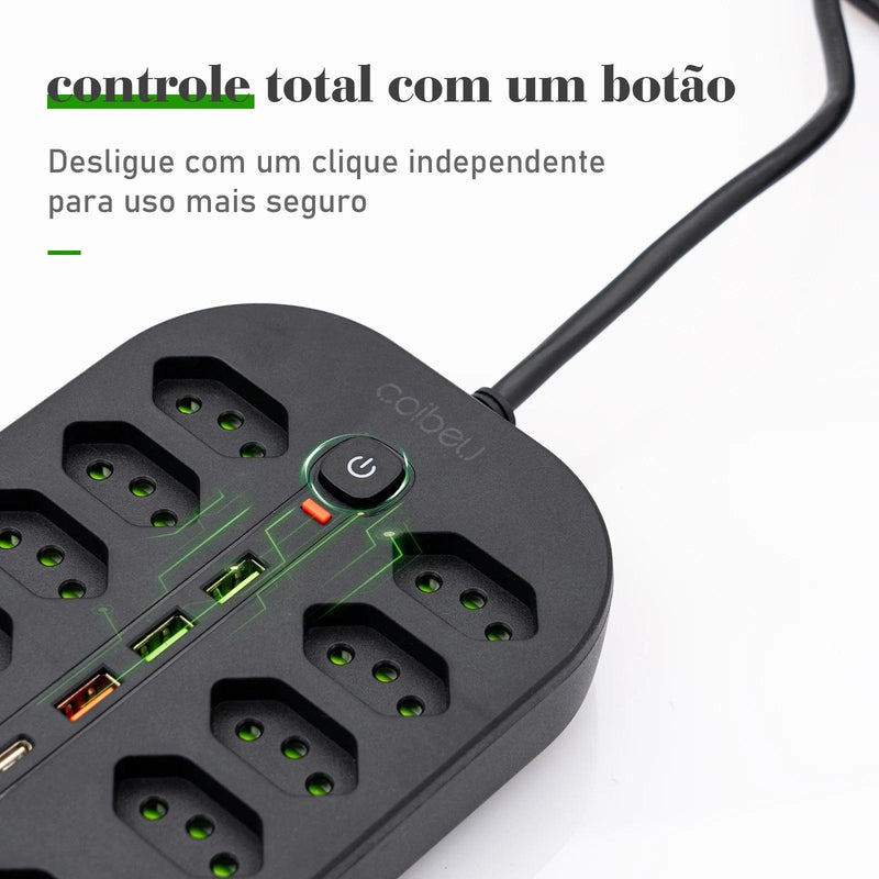 Mais Que Uma Extensão: A Solução Elétrica Completa com Filtro, USB e Alcance Extra!