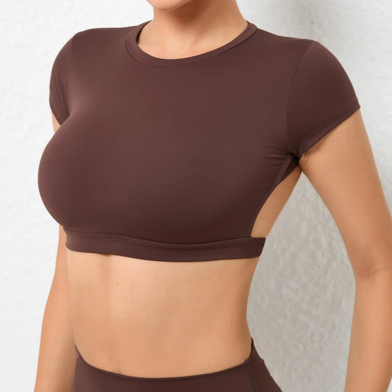 Top Fitness Feminino: Respirável, Estiloso e Aberto nas Costas – Liberdade Total para Seus Treinos!
