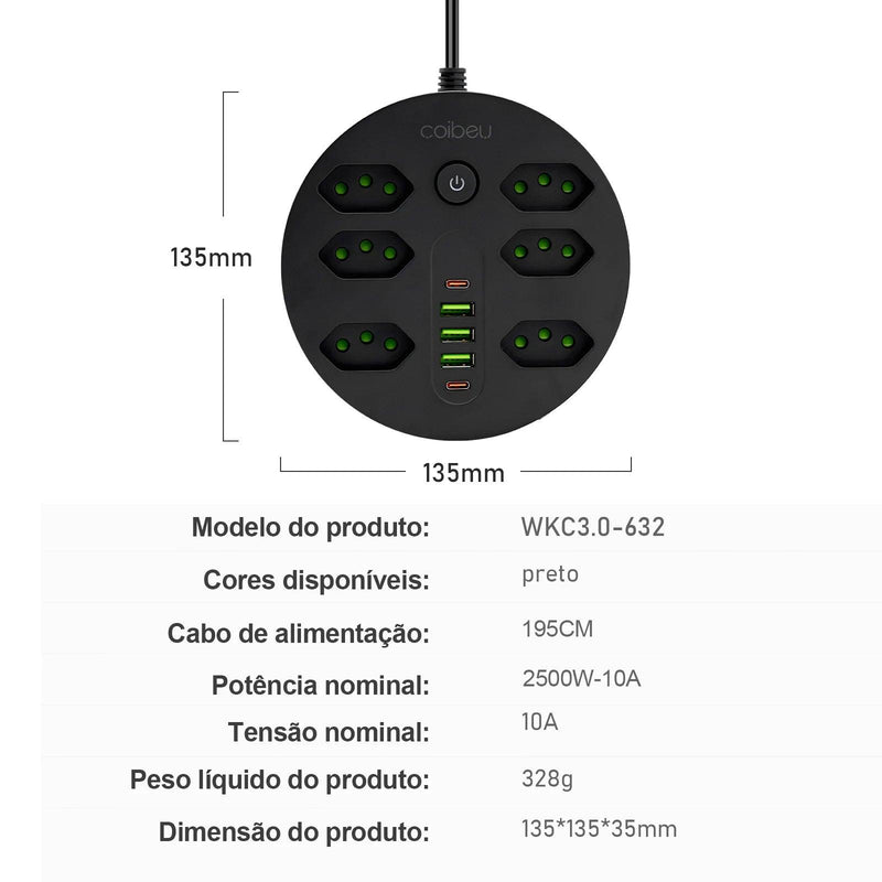 Mais Que Uma Extensão: A Solução Elétrica Completa com Filtro, USB e Alcance Extra!