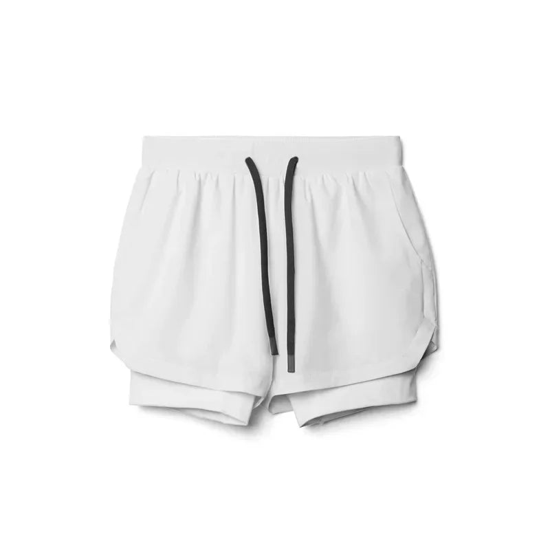 O Short Masculino 2 em 1 Que Respira com Você – Liberdade, Secagem Rápida e Estilo em Camadas para Treinos, Praia e Corridas!
