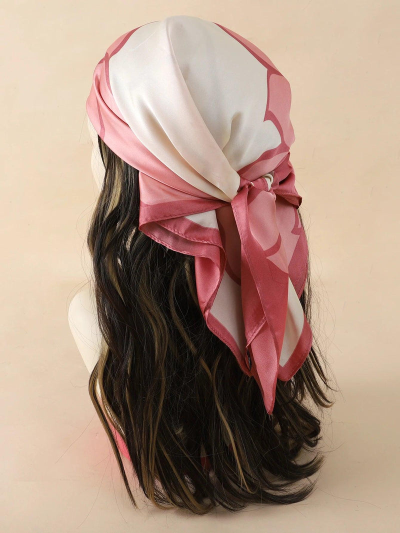 Lenço de Seda Luxuoso com Estampa de Gato – Use no Pescoço, Cabelo ou Cabeça com Estilo Sofisticado!