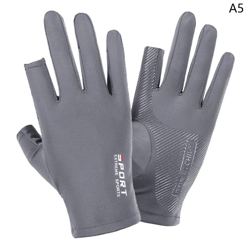 Use em Qualquer Lugar: Luvas Esportivas com Toque de Tela, Anti-UV e Ultra Respirável!
