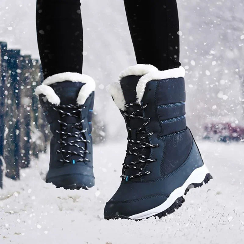 Elegância e Conforto no Inverno – Botas de Neve Femininas Antiderrapantes, Impermeáveis e com Plataforma para Máxima Proteção e Estilo!