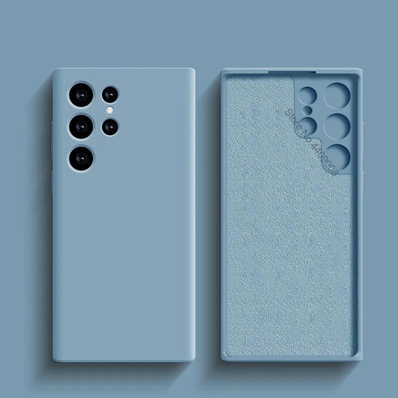 A Capa Mais Macia e Estilosa para Samsung – Proteção Antichoque com Toque de Silicone Premium Para seu Samsung A53, A54, S23, S24, S23 Ultra e S24 Ultra!