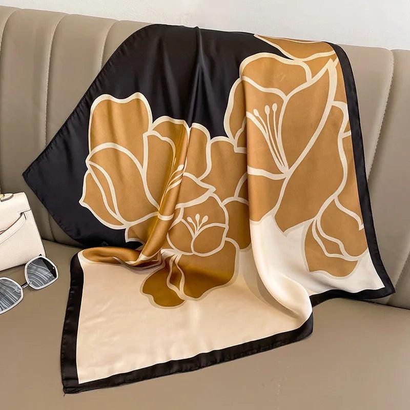 Lenço de Cetim Elegante 70x70cm – A Tendência Luxuosa para Mulheres Sofisticadas!