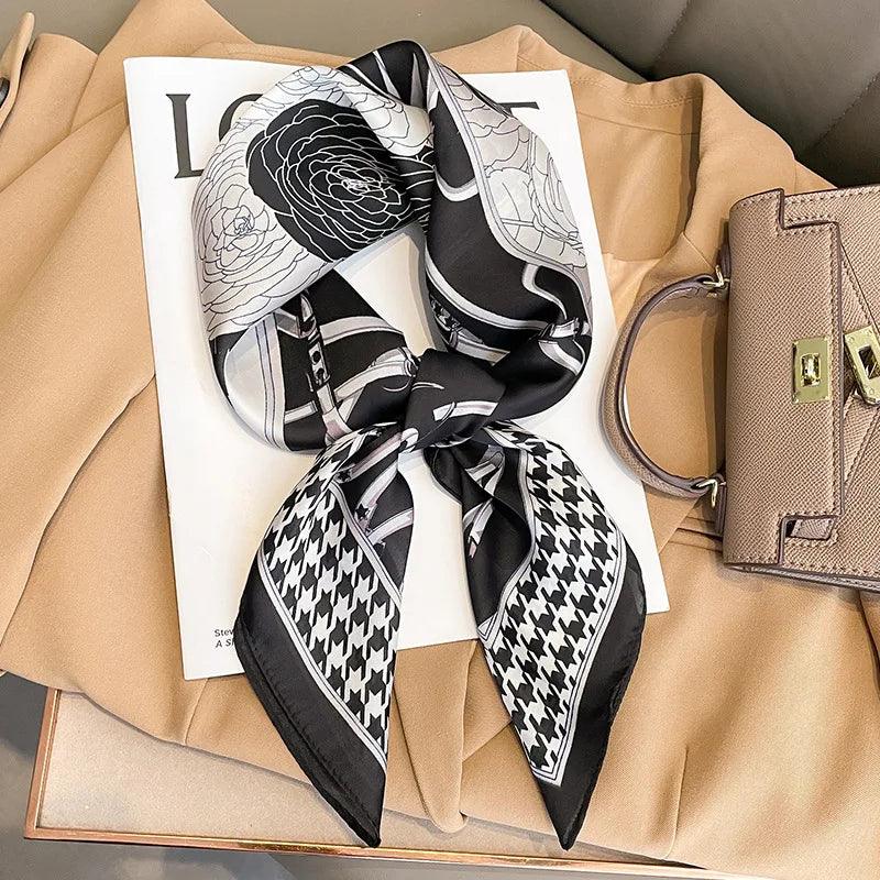 Lenço de Cetim Elegante 70x70cm – A Tendência Luxuosa para Mulheres Sofisticadas!