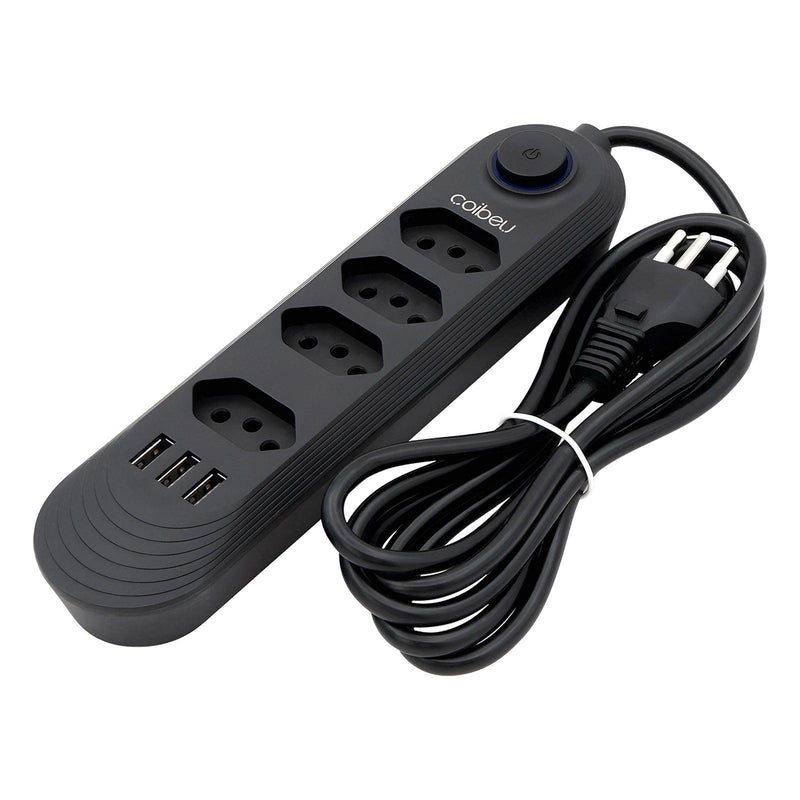Mais Tomadas, Menos Bagunça – Extensão Elétrica Retrátil com USB e Proteção Inteligente!