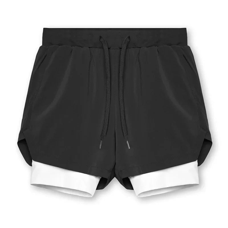 O Short Masculino 2 em 1 Que Respira com Você – Liberdade, Secagem Rápida e Estilo em Camadas para Treinos, Praia e Corridas!