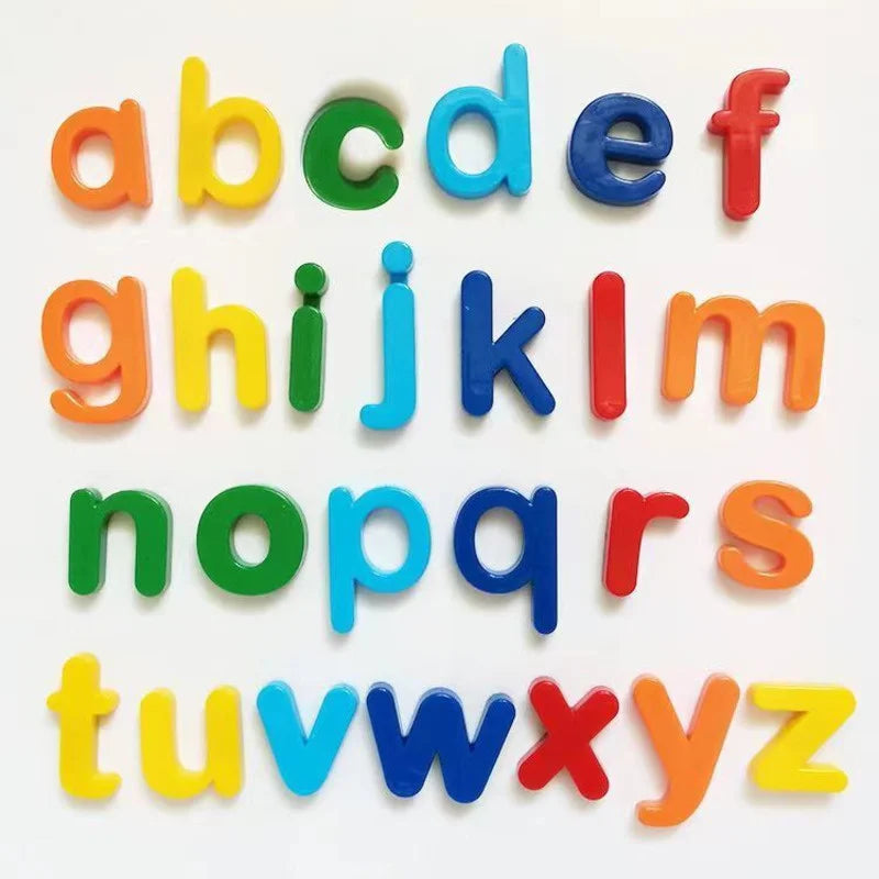 Aprenda o Alfabeto Brincando: Letras Magnéticas Coloridas que Transformam a Geladeira em uma Sala de Aula Divertida!