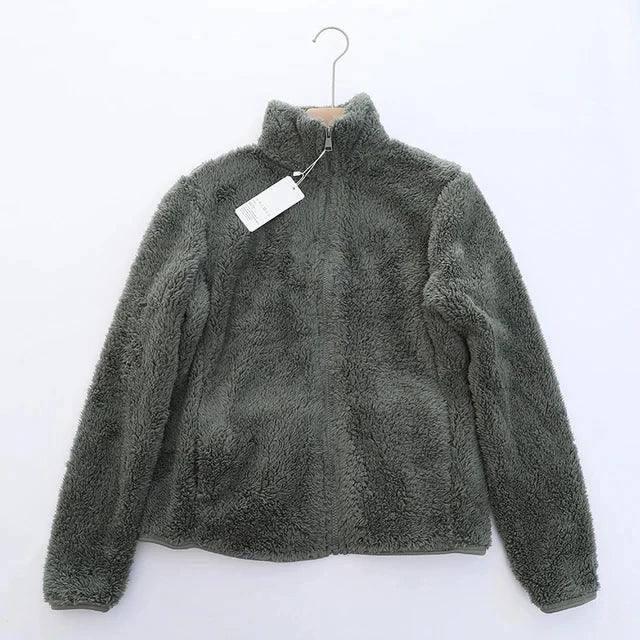 Casaco Feminino Dupla Face em Lã Coral – A jaqueta de inverno super quente, macia e estilosa que vai transformar seus dias frios em puro aconchego!