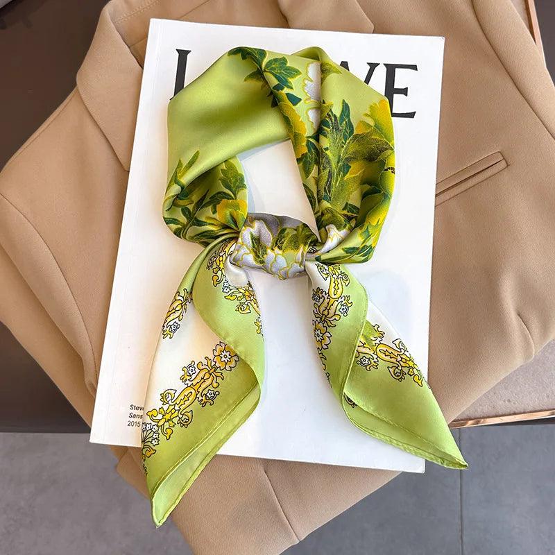 Lenço de Cetim Elegante 70x70cm – A Tendência Luxuosa para Mulheres Sofisticadas!