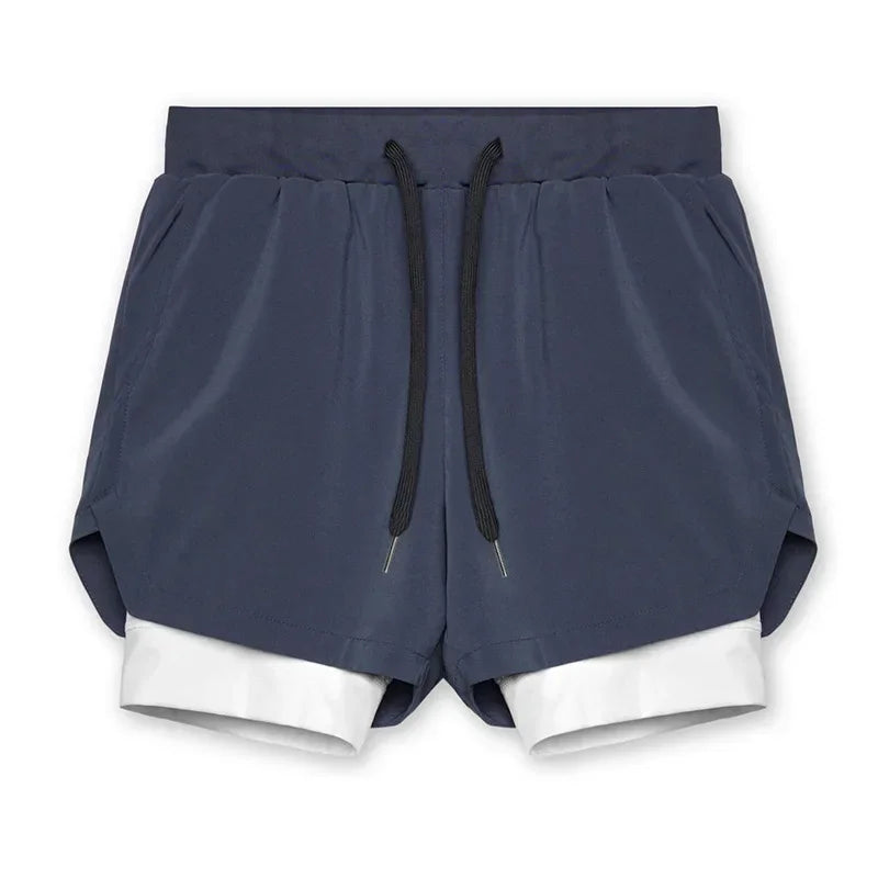 O Short Masculino 2 em 1 Que Respira com Você – Liberdade, Secagem Rápida e Estilo em Camadas para Treinos, Praia e Corridas!