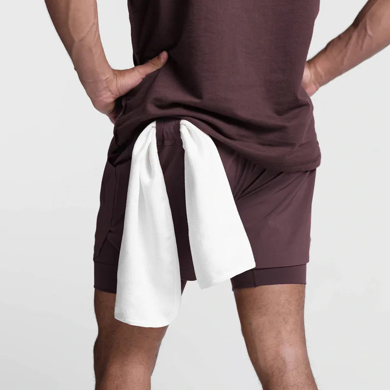 O Short Masculino 2 em 1 Que Respira com Você – Liberdade, Secagem Rápida e Estilo em Camadas para Treinos, Praia e Corridas!