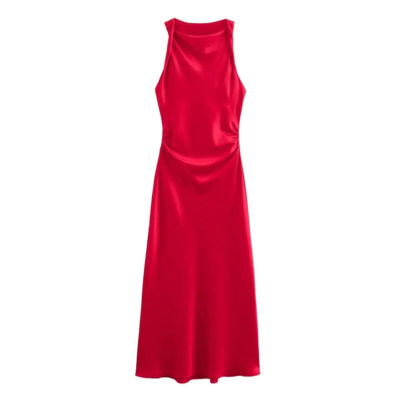 Vestidos Longos de Cetim Femininos – Elegância Atemporal para Noites de Festa, Verão Sensual e Sofisticado