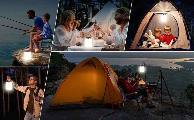 Lanterna Recarregável 3 em 1: Iluminação Quente e Potente Para Acampamentos, Trilhas e Aventuras — À Prova D'Água e Pronta Para Tudo!