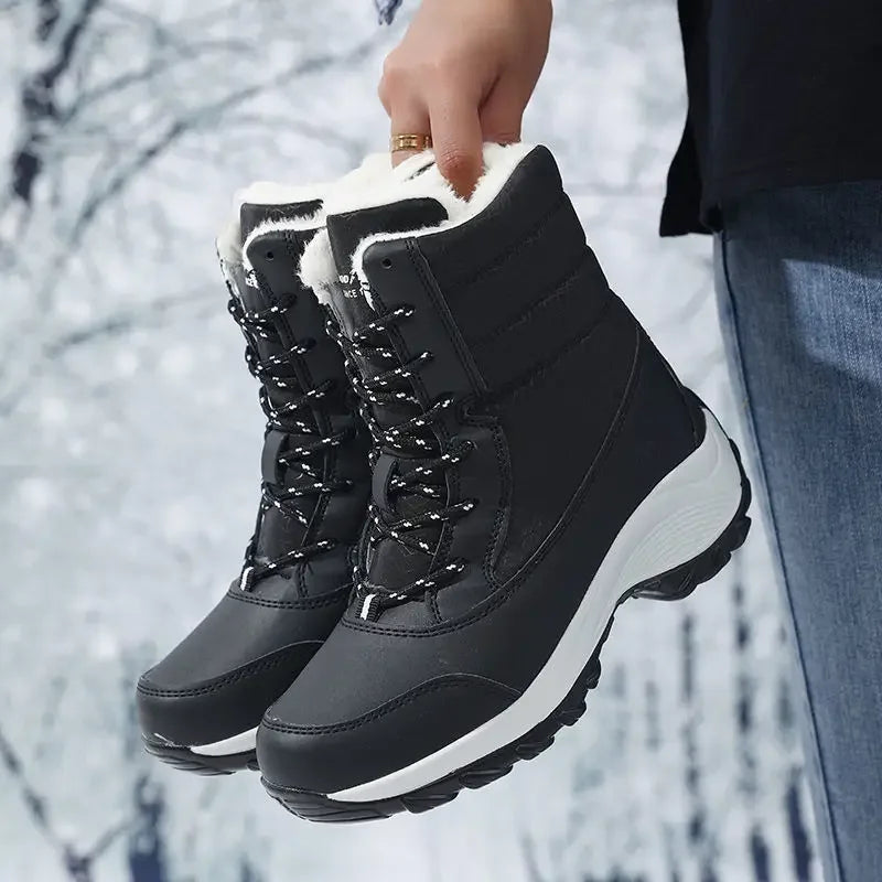 Elegância e Conforto no Inverno – Botas de Neve Femininas Antiderrapantes, Impermeáveis e com Plataforma para Máxima Proteção e Estilo!