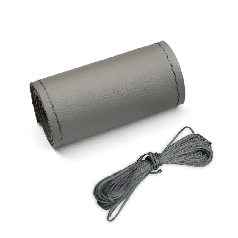 Transforme Seu Volante com Estilo e Segurança: Capa de Couro DIY Costurável Antiderrapante e Respirável – Ideal para Volantes de 38cm!