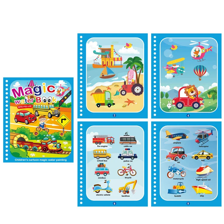 Desperte a Criatividade com os Livros Mágicos de Desenho com Água!