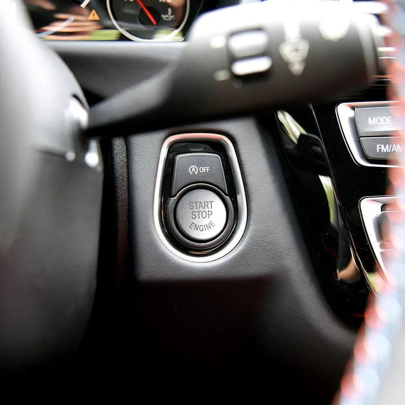 Transforme a Partida do Seu BMW – Capa Decorativa para Botão Start/Stop com Estilo Esportivo Premium