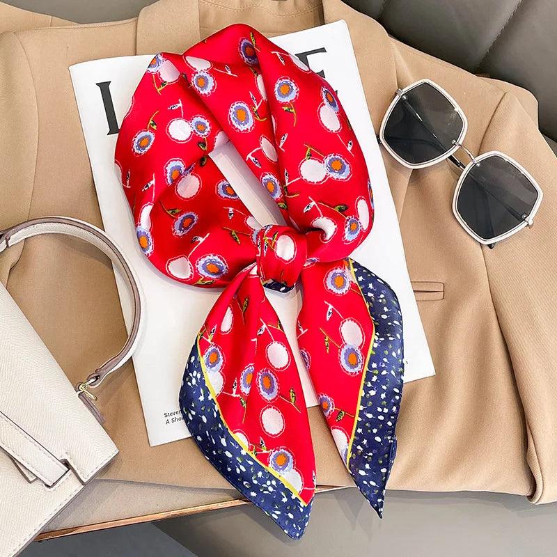 Lenço de Cetim Elegante 70x70cm – A Tendência Luxuosa para Mulheres Sofisticadas!