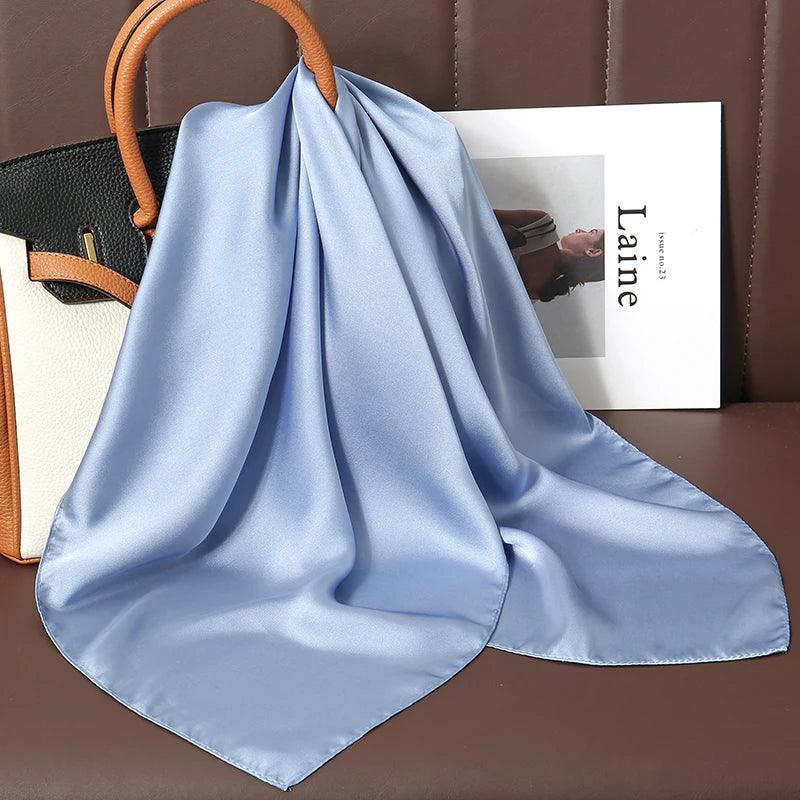 Lenço de Cetim Elegante 70x70cm – A Tendência Luxuosa para Mulheres Sofisticadas!