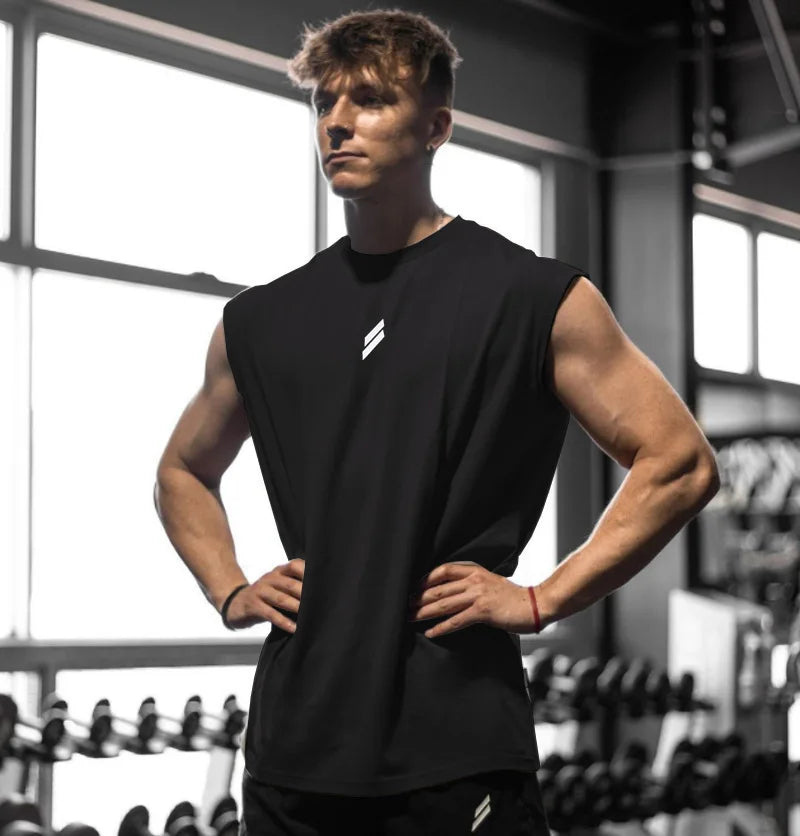 Desafie o Calor com Estilo: Regata Masculina Super Leve, Respirável e de Secagem Rápida para Seus Treinos de Verão!
