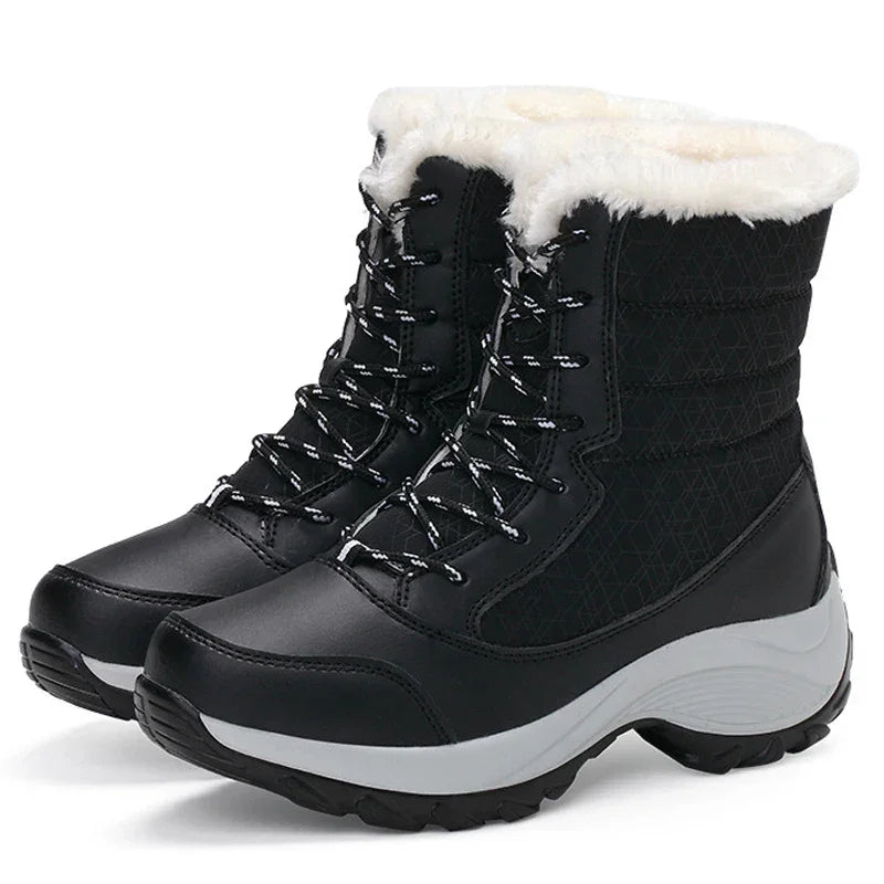 Elegância e Conforto no Inverno – Botas de Neve Femininas Antiderrapantes, Impermeáveis e com Plataforma para Máxima Proteção e Estilo!