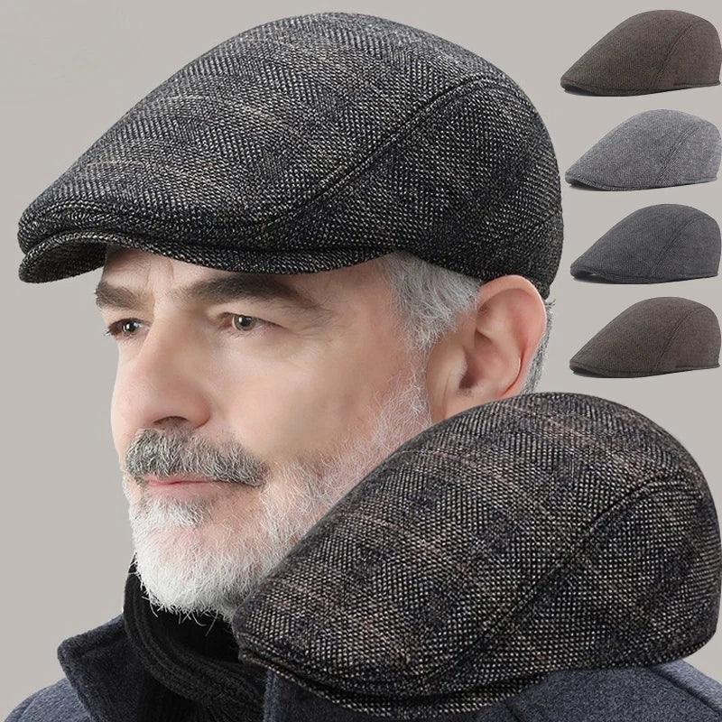 Boina Masculina Clássica de Lã – Estilo Artista, Alta Qualidade para Outono/Inverno