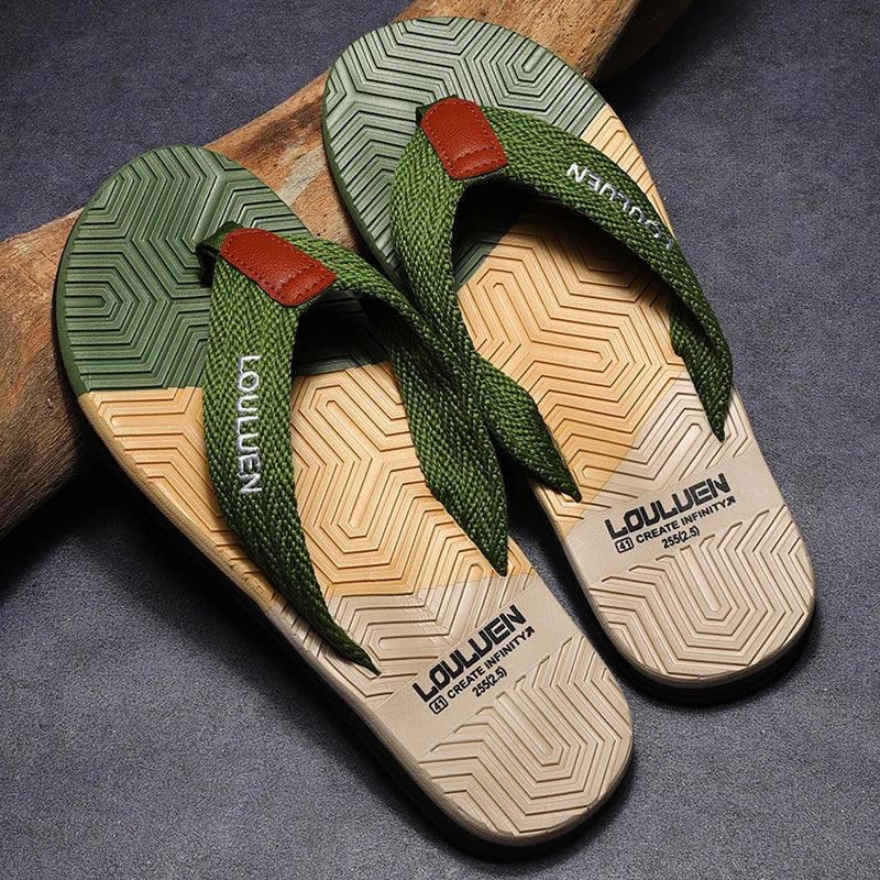Estilo e Conforto nos Seus Pés – Chinelo Masculino de Verão com Design Atemporal e Respirabilidade Perfeita para a Praia!