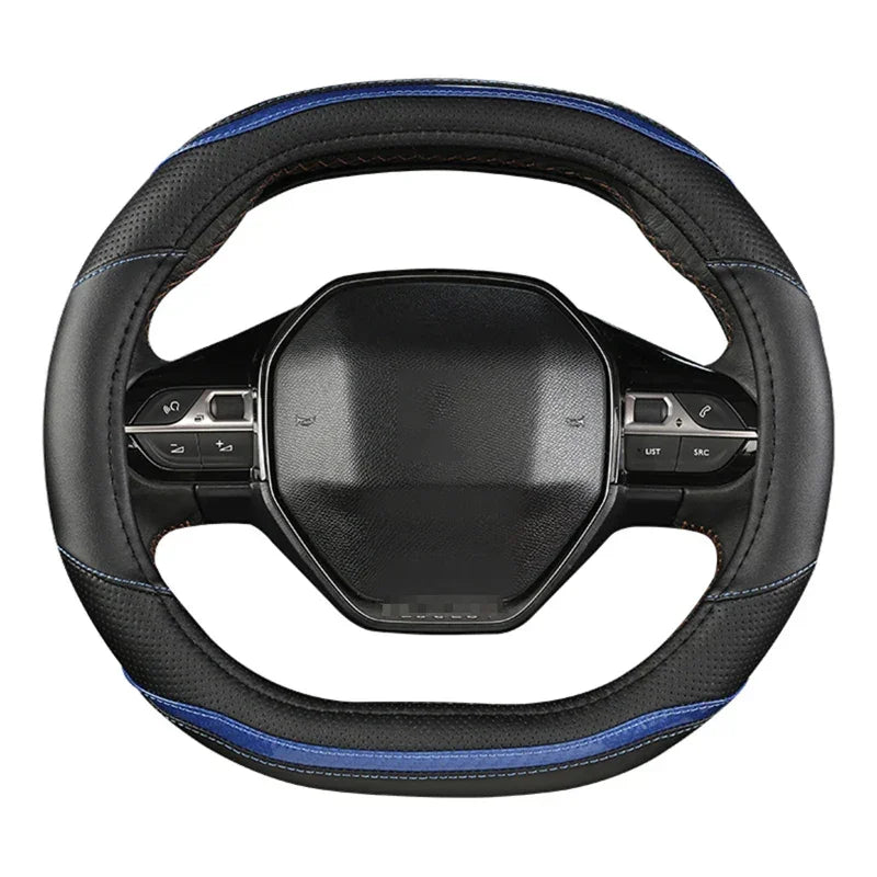 Transforme o Interior do Seu Peugeot com Estilo: Capa de Volante em Microfibra + Couro Premium para 3008, 4008 e 5008