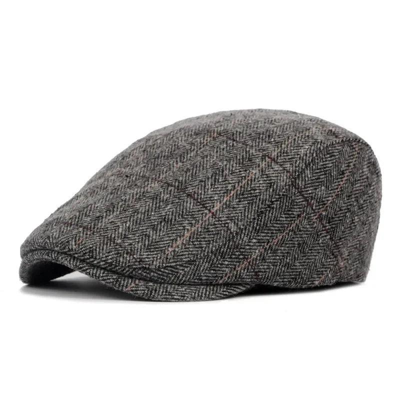 Boina Masculina Clássica de Lã – Estilo Artista, Alta Qualidade para Outono/Inverno
