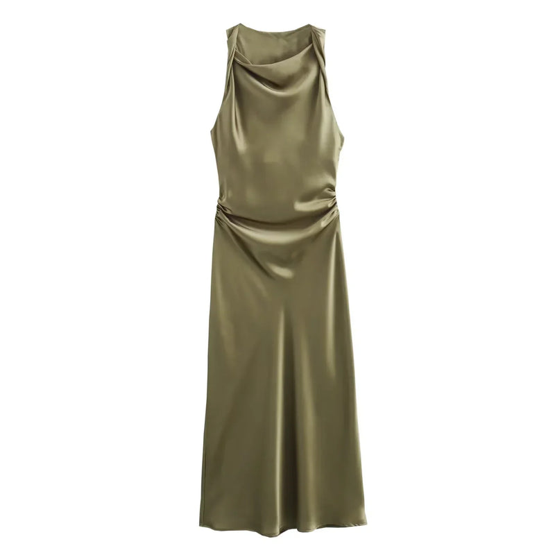 Vestidos Longos de Cetim Femininos – Elegância Atemporal para Noites de Festa, Verão Sensual e Sofisticado