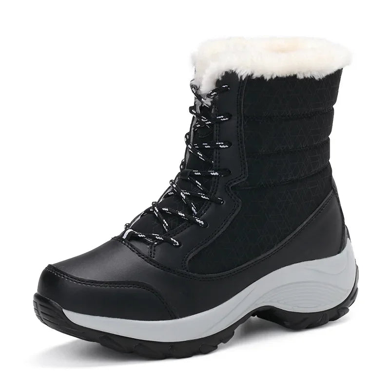Elegância e Conforto no Inverno – Botas de Neve Femininas Antiderrapantes, Impermeáveis e com Plataforma para Máxima Proteção e Estilo!