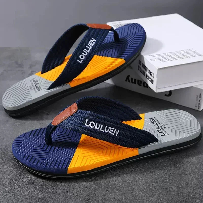 Estilo e Conforto nos Seus Pés – Chinelo Masculino de Verão com Design Atemporal e Respirabilidade Perfeita para a Praia!