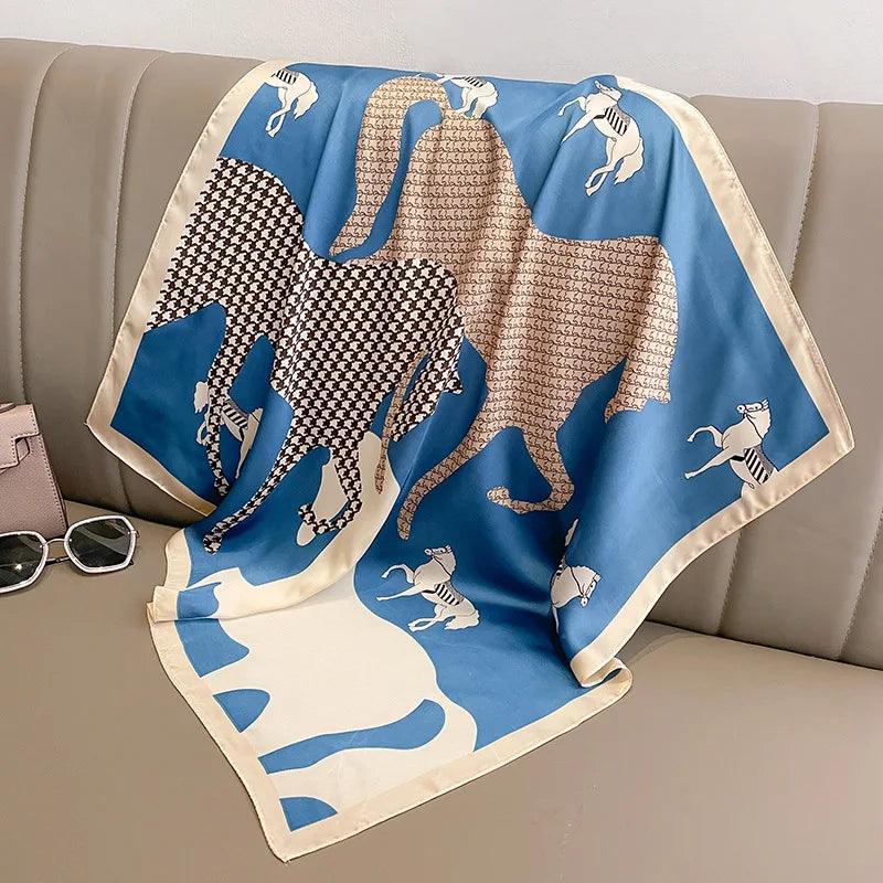 Lenço de Cetim Elegante 70x70cm – A Tendência Luxuosa para Mulheres Sofisticadas!