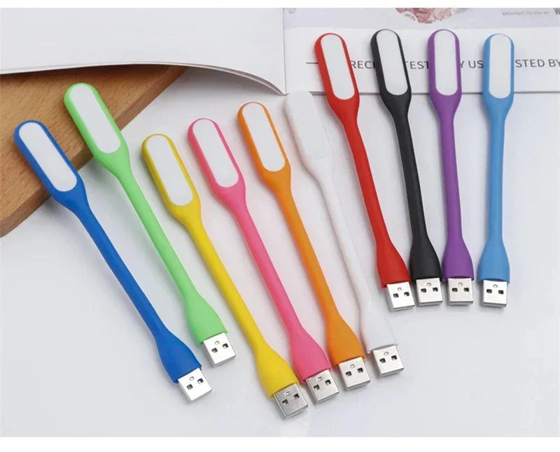 Leve Luz Onde Quiser! Mini Lâmpada USB Dobrável — Iluminação Portátil Ideal para Leituras, Computador e Power Bank!