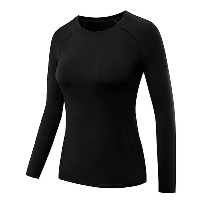 Descubra o Poder da Performance Feminina – Camisa de Compressão com Estilo e Conforto para Yoga, Corrida e Treinos Intensos!