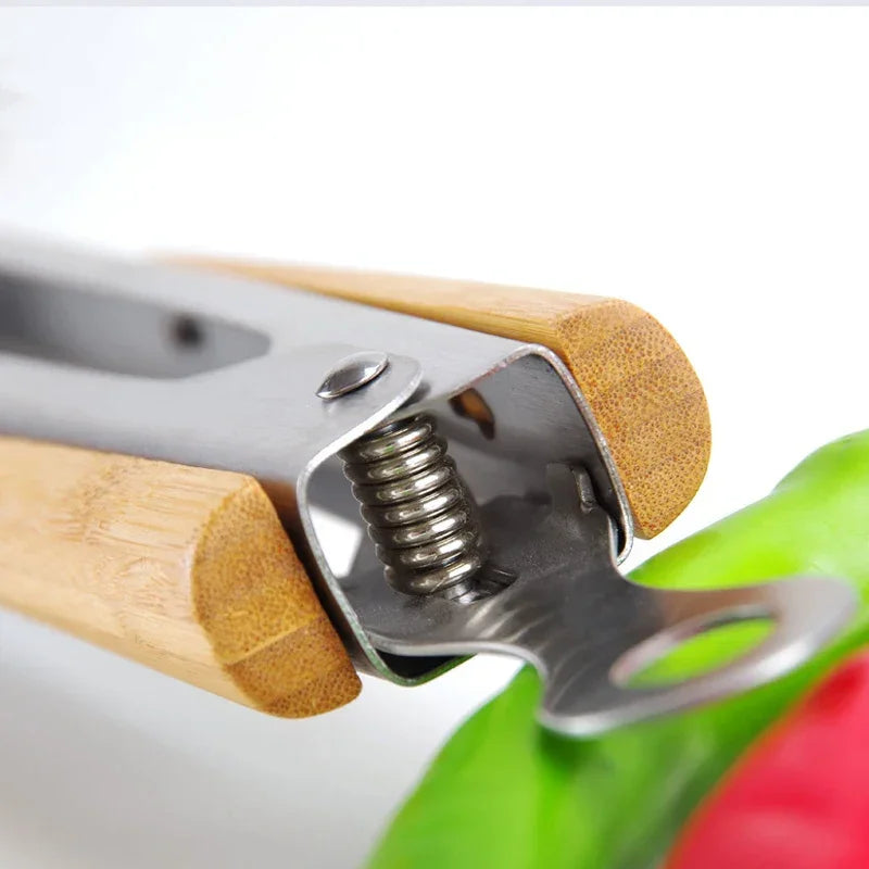 Pinça Profissional Extra Longa com Punhos de Madeira de Acácia – Resistência Premium e Controle Absoluto para o Churrasco Perfeito!