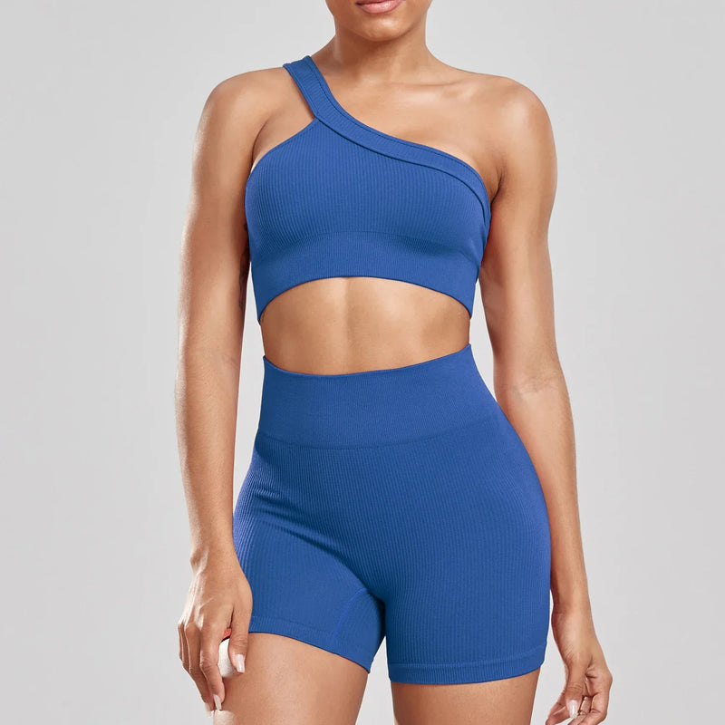 Conjunto Feminino Fitness com Shorts de Cintura Alta – Elasticidade, Estilo e Conforto para Treinos e Vida Casual!
