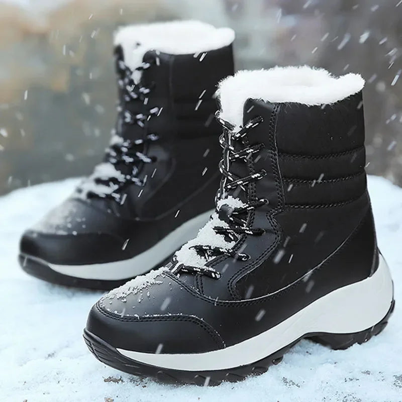 Elegância e Conforto no Inverno – Botas de Neve Femininas Antiderrapantes, Impermeáveis e com Plataforma para Máxima Proteção e Estilo!