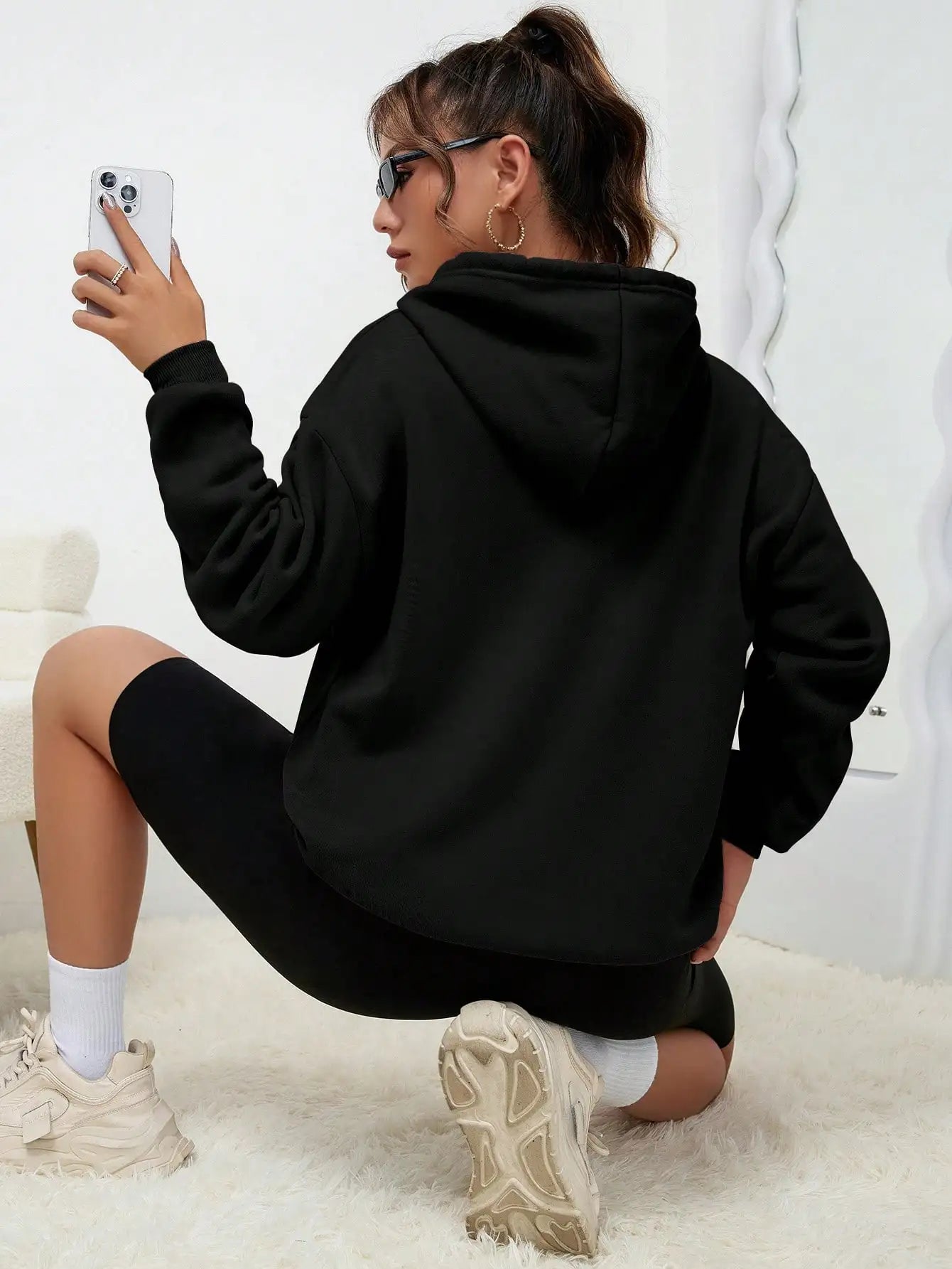 Moletom Capuz Feminino Los Angeles – Estilo Americano com Arte Urbana e Conforto Descontraído!