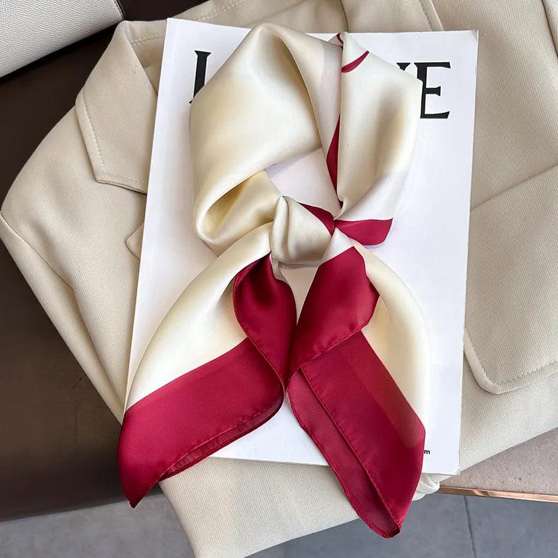 Lenço de Cetim Elegante 70x70cm – A Tendência Luxuosa para Mulheres Sofisticadas!