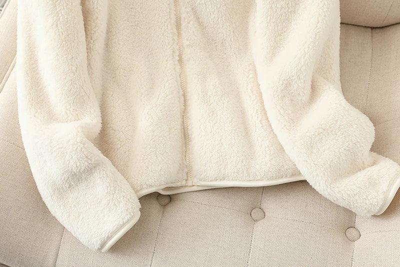 Casaco Feminino Dupla Face em Lã Coral – A jaqueta de inverno super quente, macia e estilosa que vai transformar seus dias frios em puro aconchego!